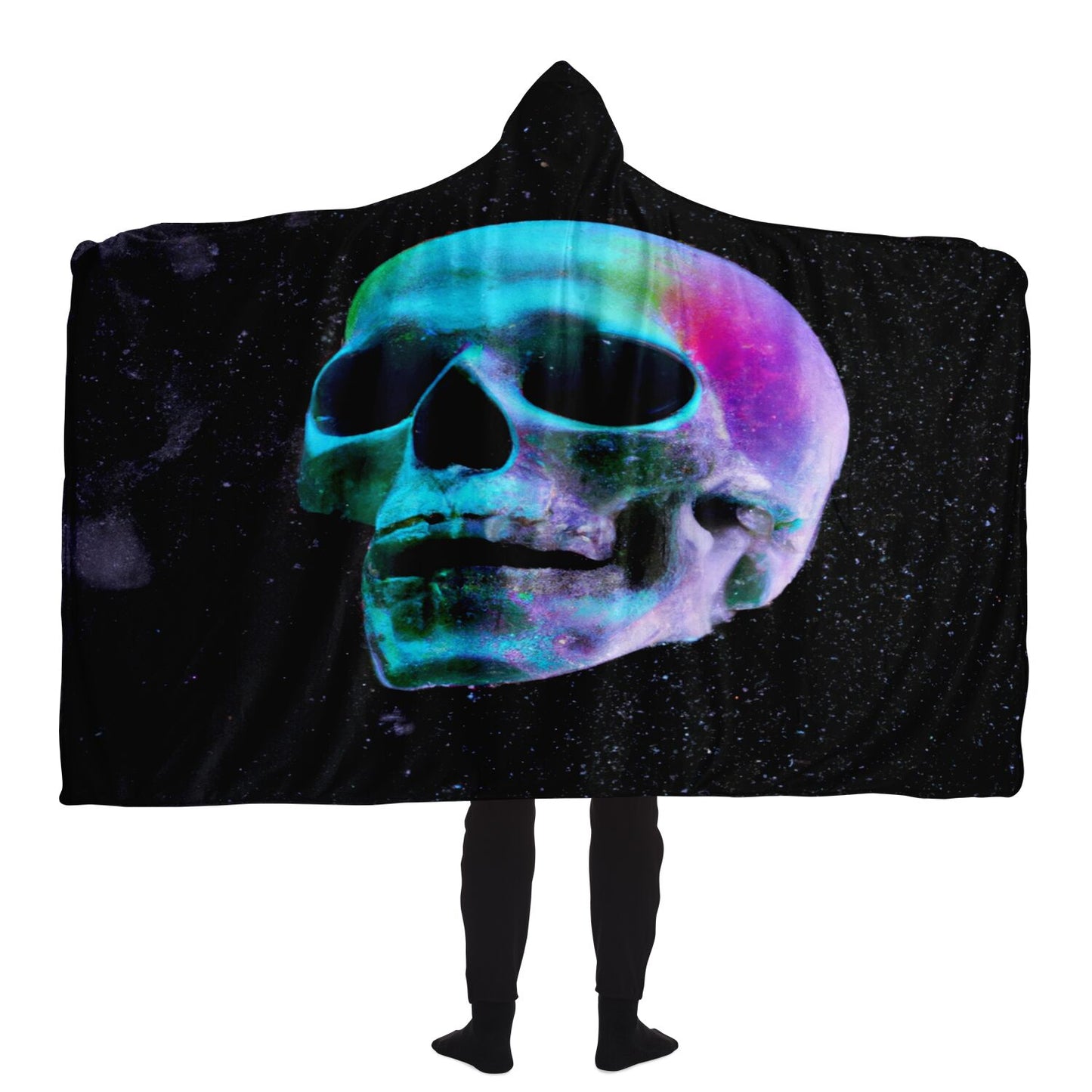 The Fabulous Space Skull Hooded Blanket - etzart