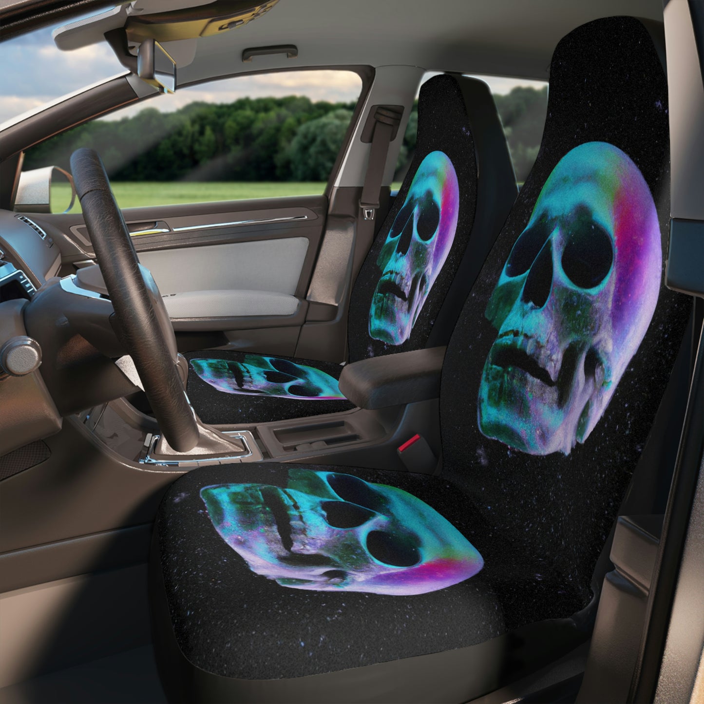 Fabulous Space Skull Car Seat Covers - etzart