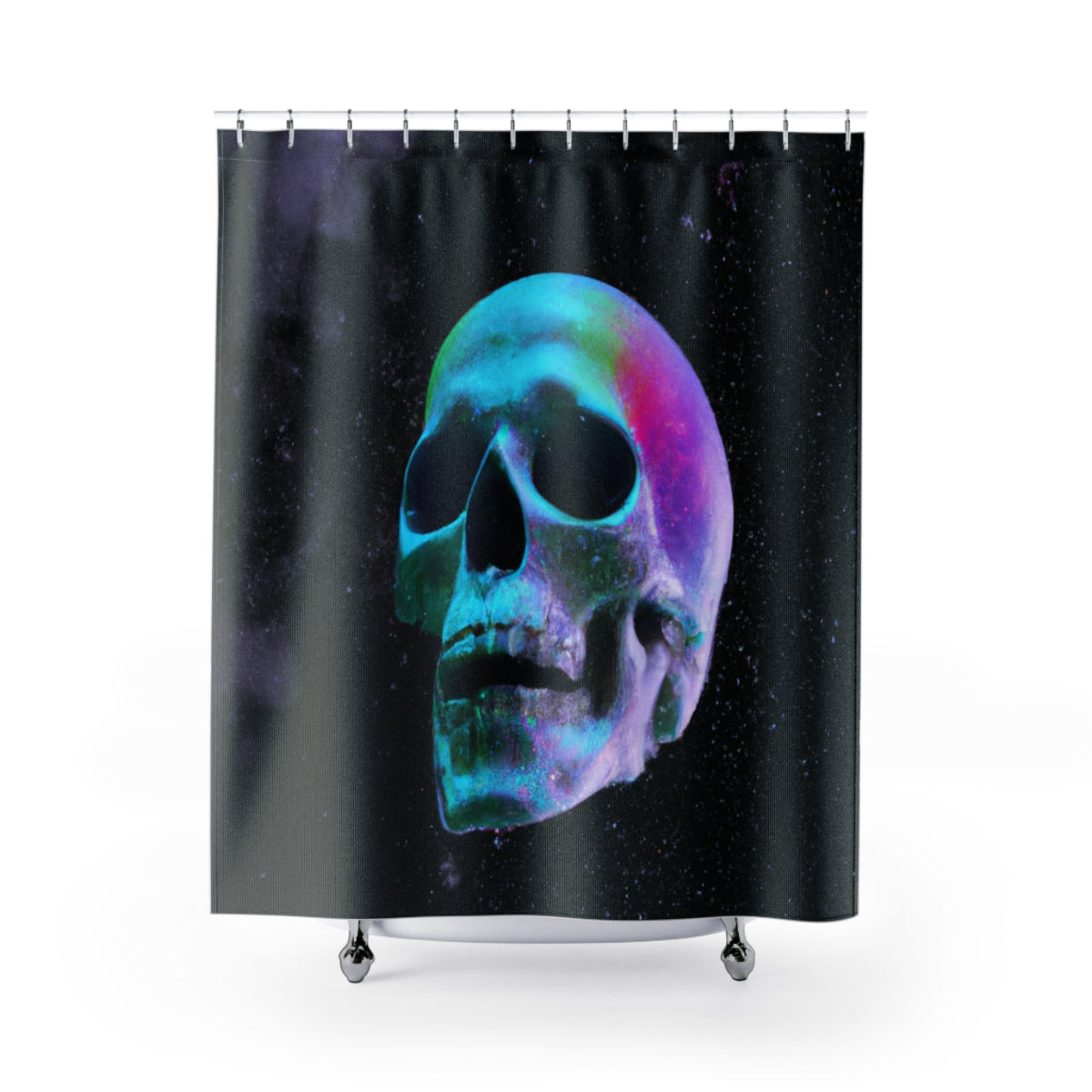 The Fabulous Space Skull Shower Curtains - etzart