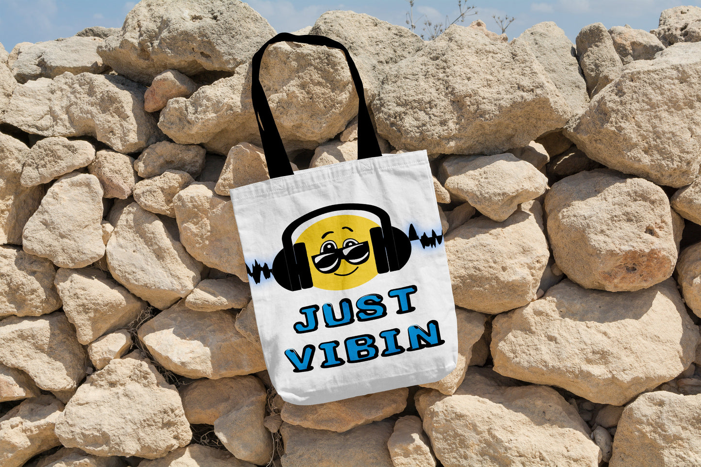 Just Vibin on a Tote Bag - etzart